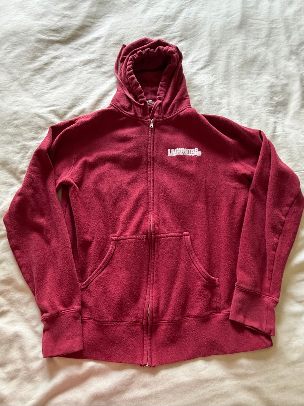 Women's Red Full-Zip Lagunitas Brewery Hoodie